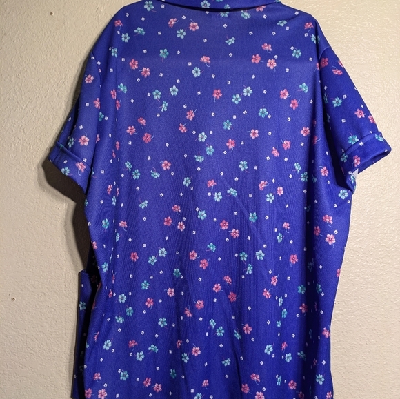 lind And Clare Blue Floral Button-Up Shirtsize 44 Pre-owned - Picture 9 of 9
